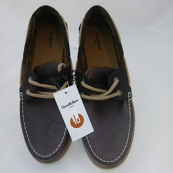 NWT Goodfellow & Co. Men's Boat Shoe Brown - Picture 2 of 5